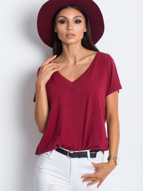 T-shirt RV-TS-4832.16P bordowy XL