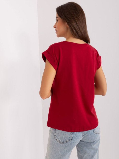 T-shirt RV-TS-4833.00X bordowy XL