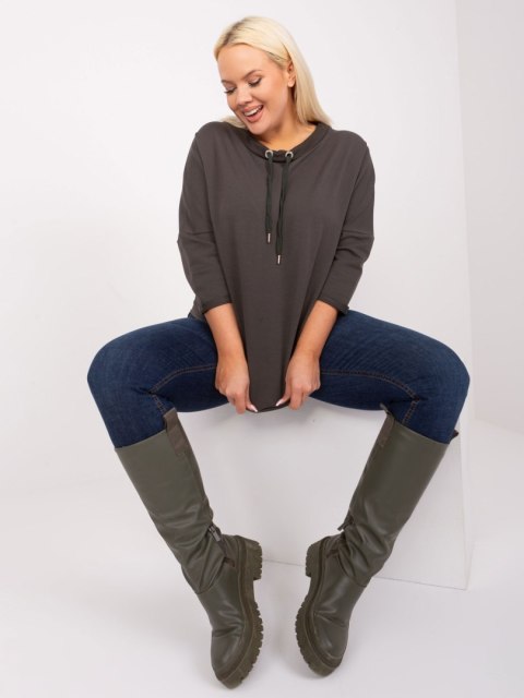 Bluzka RV-BZ-9086.57P ciemny khaki Bluzka RV-BZ-9086.57P ciemny khaki
