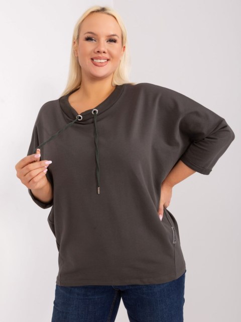 Bluzka RV-BZ-9086.57P ciemny khaki Bluzka RV-BZ-9086.57P ciemny khaki
