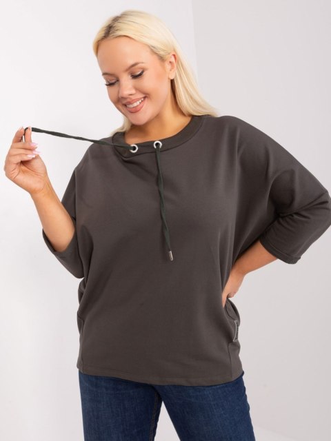 Bluzka RV-BZ-9086.57P ciemny khaki Bluzka RV-BZ-9086.57P ciemny khaki