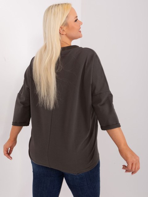 Bluzka RV-BZ-9086.57P ciemny khaki Bluzka RV-BZ-9086.57P ciemny khaki