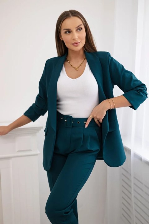 Komplet elegancki marynarki ze spodniami morski Komplet elegancki marynarki ze spodniami morski