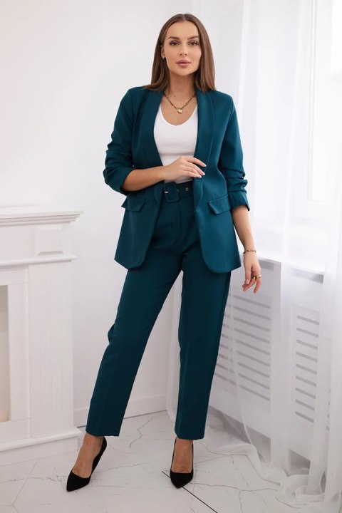 Komplet elegancki marynarki ze spodniami morski Komplet elegancki marynarki ze spodniami morski
