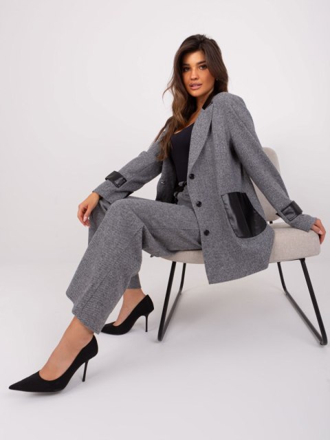 Marynarka LK-MA-509511-1.64 szaro-czarny L/XL