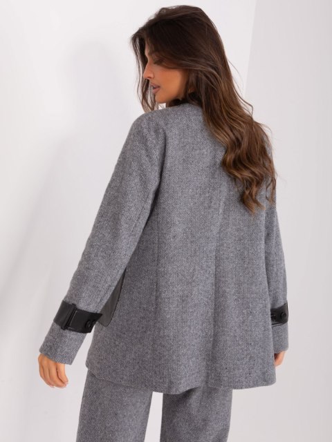 Marynarka LK-MA-509511-1.64 szaro-czarny L/XL