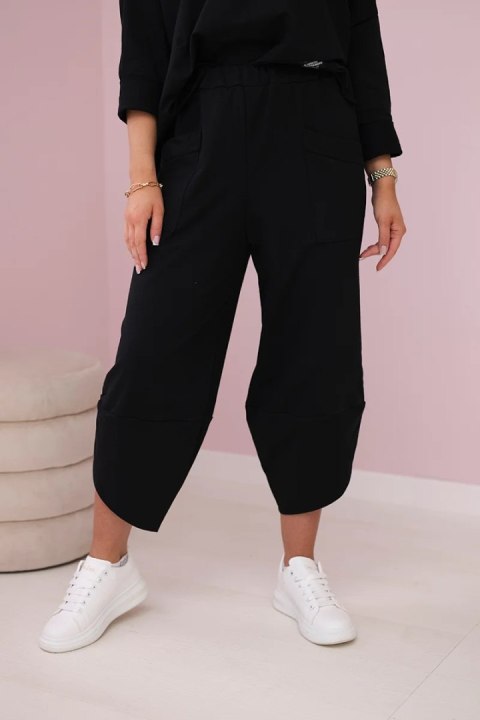 Komplet bawełniany bluza i spodnie czarny włoski, ovrsize Komplet bawełniany bluza i spodnie czarny włoski, ovrsize