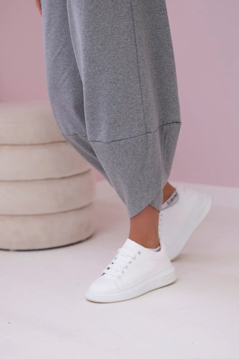 Komplet bawełniany bluza + spodnie szary melanż włoski Komplet bawełniany bluza + spodnie szary melanż włoski