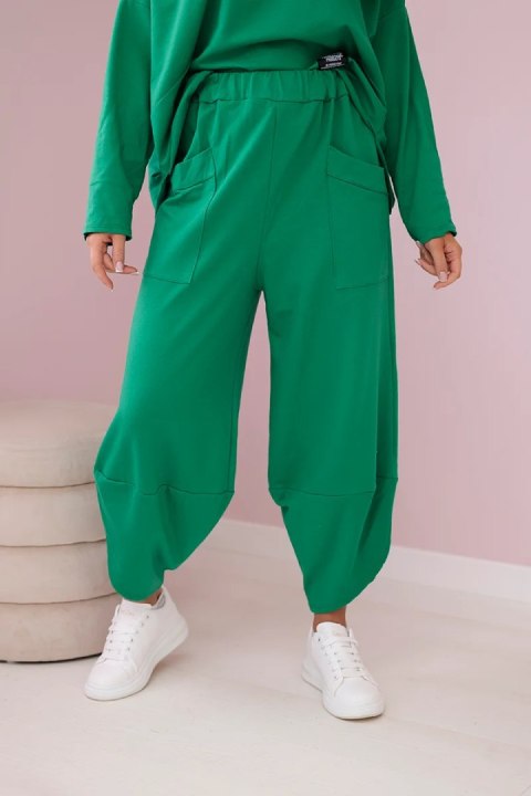 Komplet bawełniany bluza i spodnie zielony włoski, oversize Komplet bawełniany bluza i spodnie zielony włoski, oversize