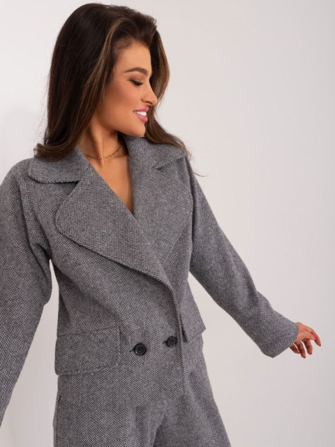 Marynarka LK-MA-509562-1.03 szaro-czarny S/M Marynarka LK-MA-509562-1.03 szaro-czarny S/M