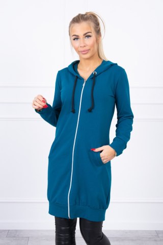 Bluza Sukienkowa z Kapturem Długa Morska | Komfort i Styl | Stylowy Wieszak