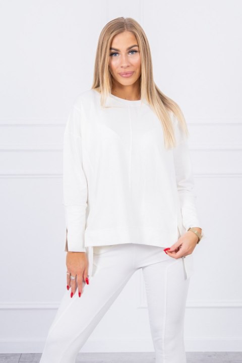 Komplet z bluzką oversize ecru