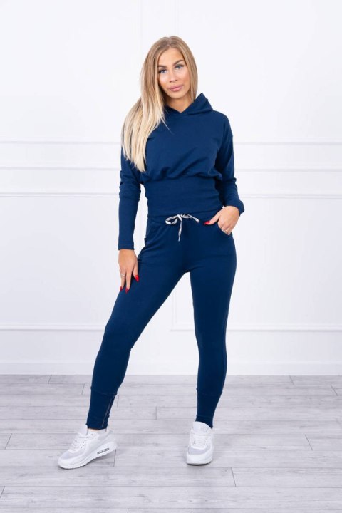 Komplet z szerokimi ściągaczami jeans Komplet z szerokimi ściągaczami jeans