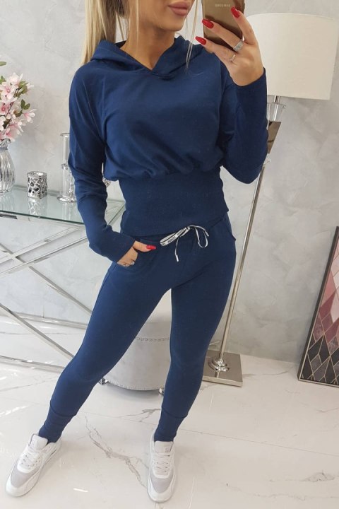 Komplet z szerokimi ściągaczami jeans Komplet z szerokimi ściągaczami jeans