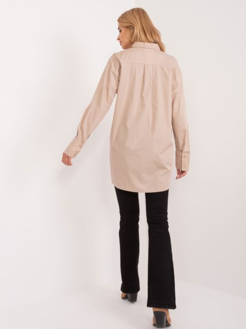 Koszula BA-KS-0378.60 ciemny bezowy S Koszula BA-KS-0378.60 ciemny bezowy S