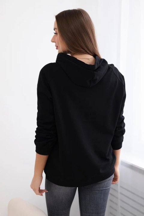 Bluza bawełniana z kapturem czarna Bluza bawełniana z kapturem czarna