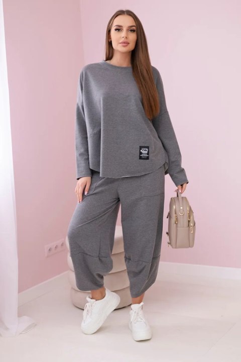 Komplet bawełniany bluza + spodnie grafitowy Komplet bawełniany bluza + spodnie grafitowy