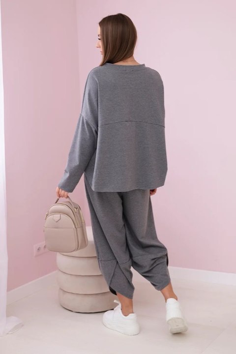 Komplet bawełniany bluza + spodnie grafitowy Komplet bawełniany bluza + spodnie grafitowy