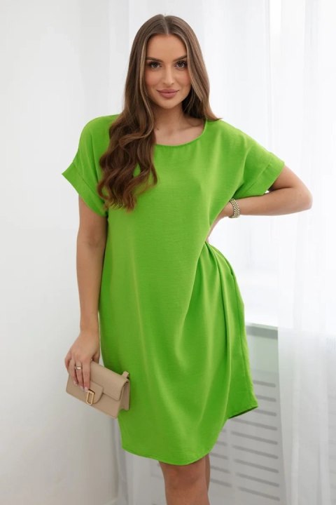 Sukienka z kieszeniami jasno zielona oversize Sukienka z kieszeniami jasno zielona oversize