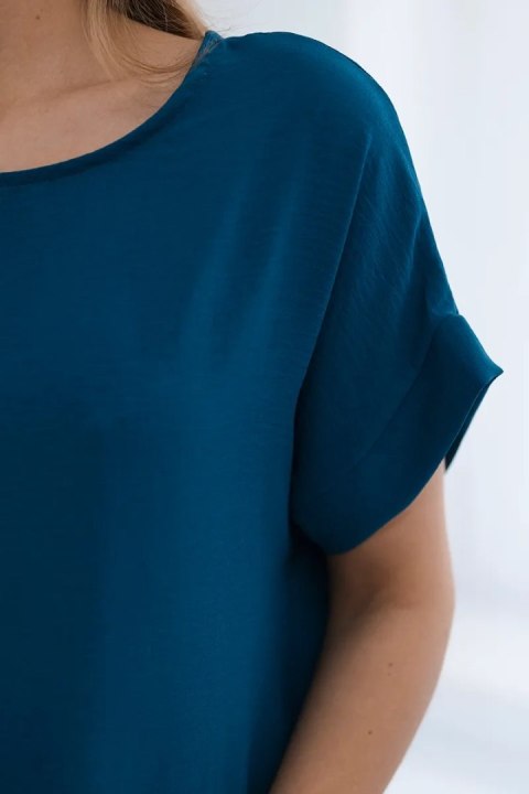 Sukienka z kieszeniami morska oversize letnia Sukienka z kieszeniami morska oversize letnia