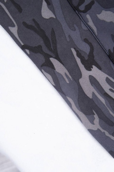Bluza z długim tyłem moro grafit+czarny Bluza z długim tyłem moro grafit+czarny