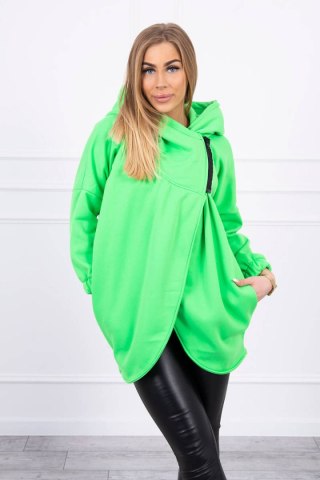 Bluza z krótkim suwakiem zielony neon