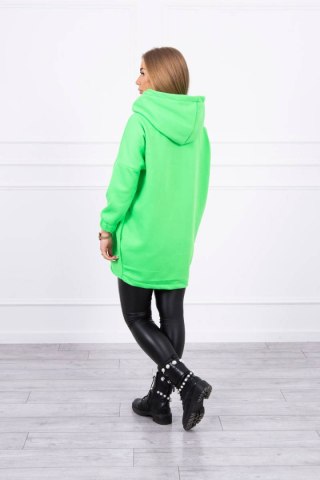 Bluza z krótkim suwakiem zielony neon