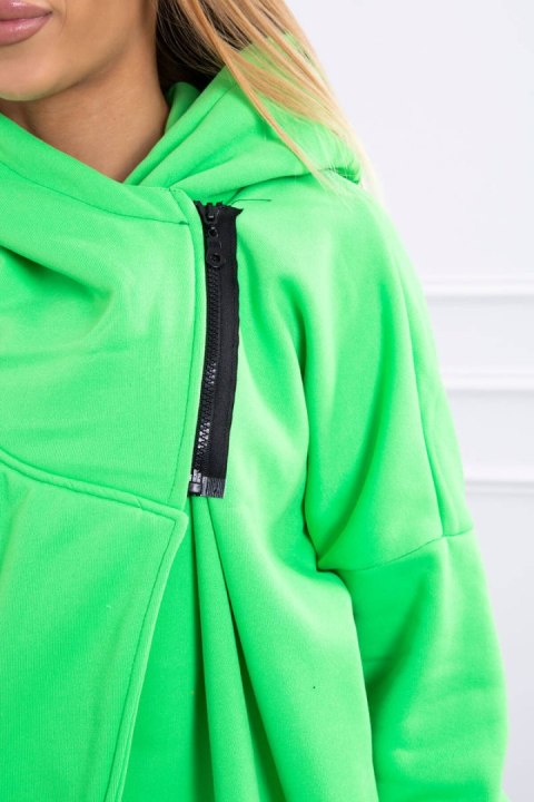 Bluza z krótkim suwakiem zielony neon