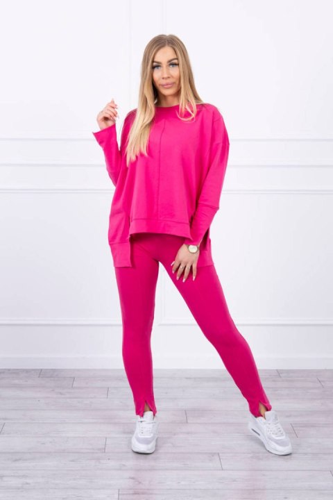 Komplet z bluzką oversize fuksja Komplet z bluzką oversize fuksja