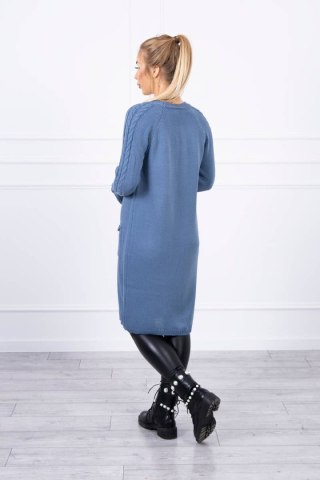 Sweter z kieszeniami jeansowy