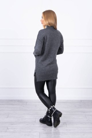 Sweter ze stójką grafitowy