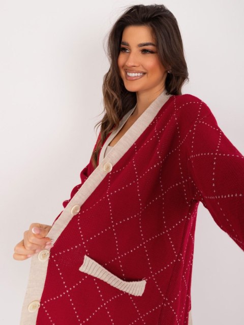 Sweter BA-SW-0258.19 bordowy