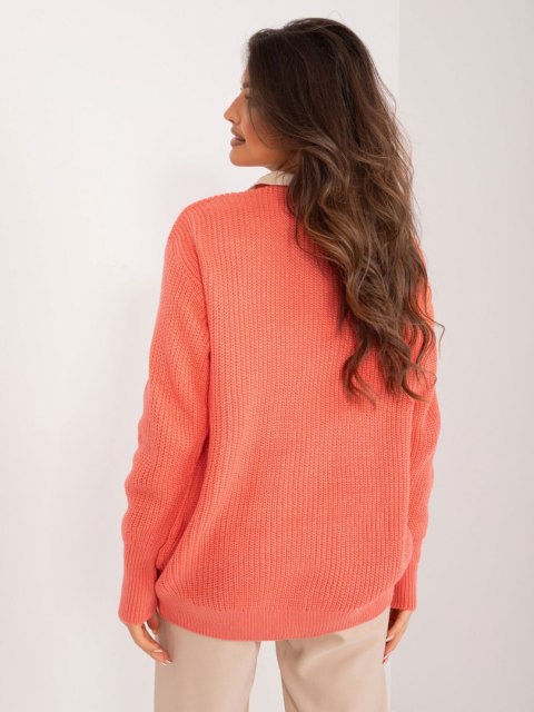 Sweter BA-SW-0321.68P koralowy Sweter BA-SW-0321.68P koralowy