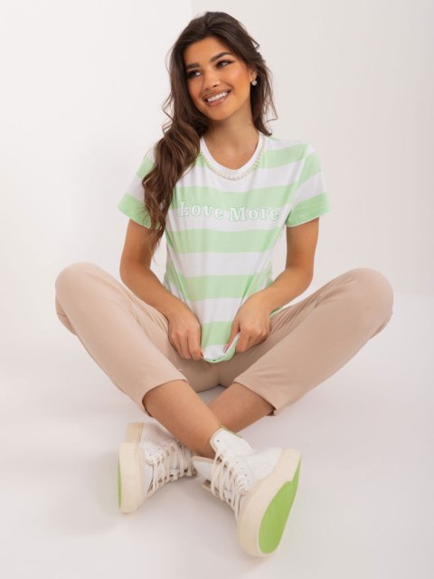 T-shirt NM-TS-NG3268.77 biało-zielony T-shirt NM-TS-NG3268.77 biało-zielony