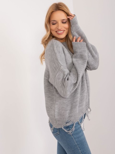 Sweter BA-SW-0559.26 szary Sweter BA-SW-0559.26 szary