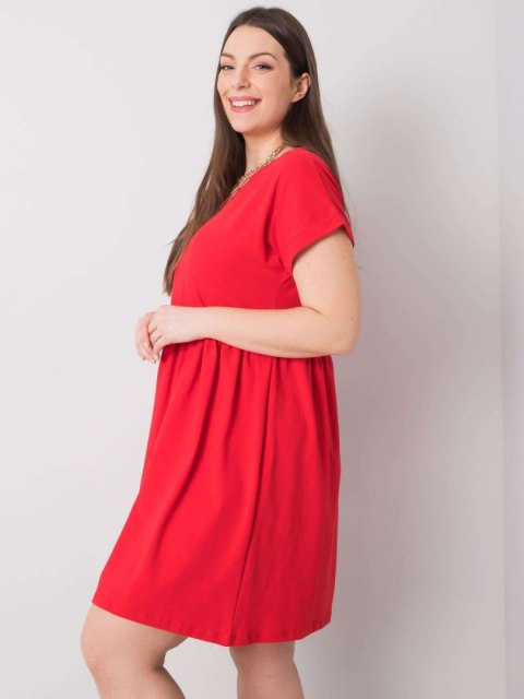 Sukienka RV-SK-6292.09P czerwony 2XL