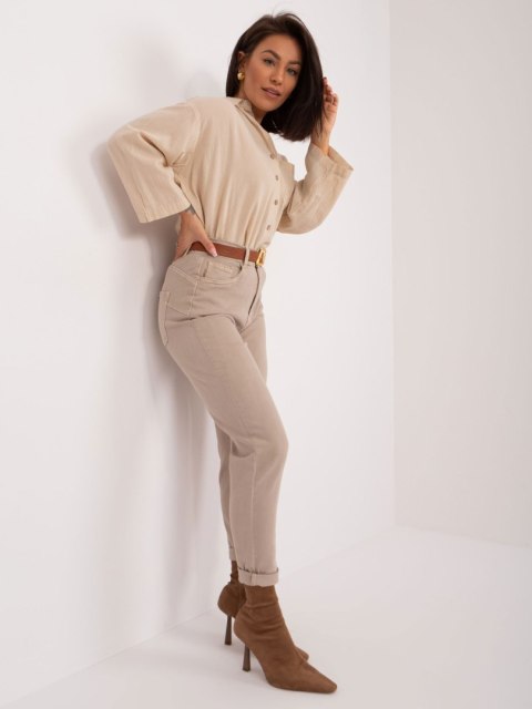 Spodnie jeans PM-SP-J1285-5.32X ciemny bezowy XS Spodnie jeans PM-SP-J1285-5.32X ciemny bezowy XS