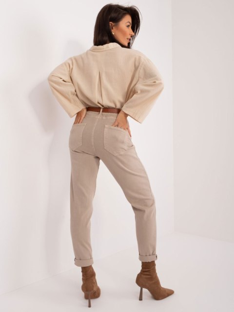 Spodnie jeans PM-SP-J1285-5.32X ciemny bezowy XS Spodnie jeans PM-SP-J1285-5.32X ciemny bezowy XS