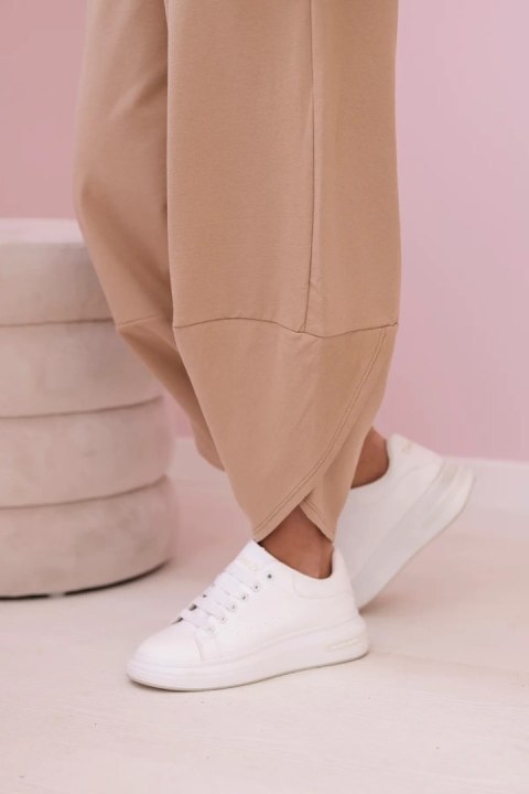 Komplet bawełniany bluza i spodnie jasny camelowy, oversize Komplet bawełniany bluza i spodnie jasny camelowy, oversize
