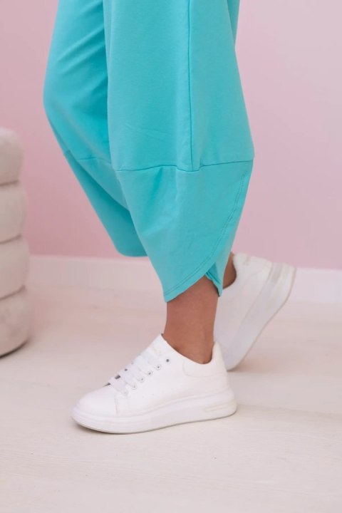 Komplet bawełniany bluza i spodnie miętowy, oversize Komplet bawełniany bluza i spodnie miętowy, oversize