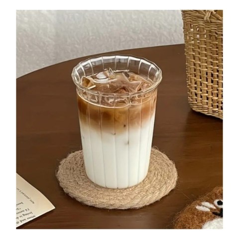Szklanka ryflowana 420 ml ze szkła boro-krzemowego