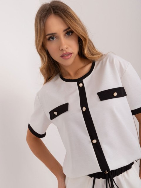 Bluzka LK-BZ-509610.42 ecru S/M Bluzka LK-BZ-509610.42 ecru S/M