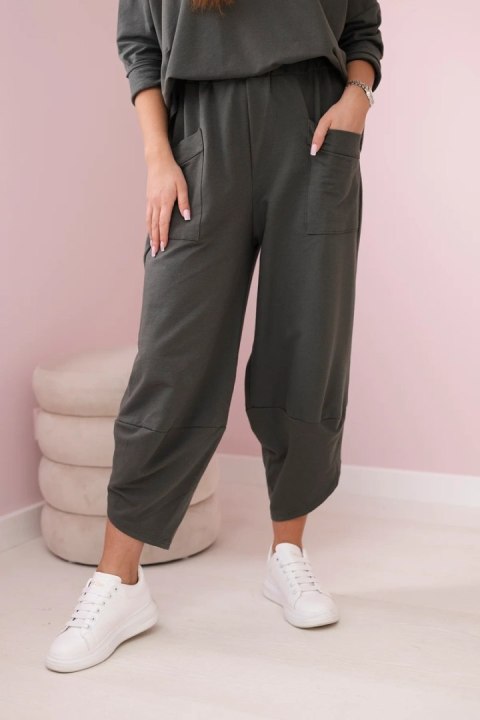 Komplet bawełniany bluza + spodnie khaki Komplet bawełniany bluza + spodnie khaki
