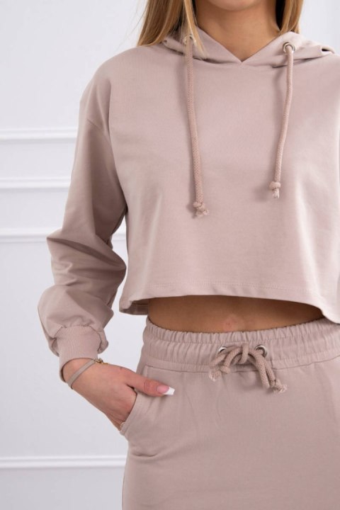 Komplet bluzy ze spódniczką beżowy Komplet bluzy ze spódniczką beżowy