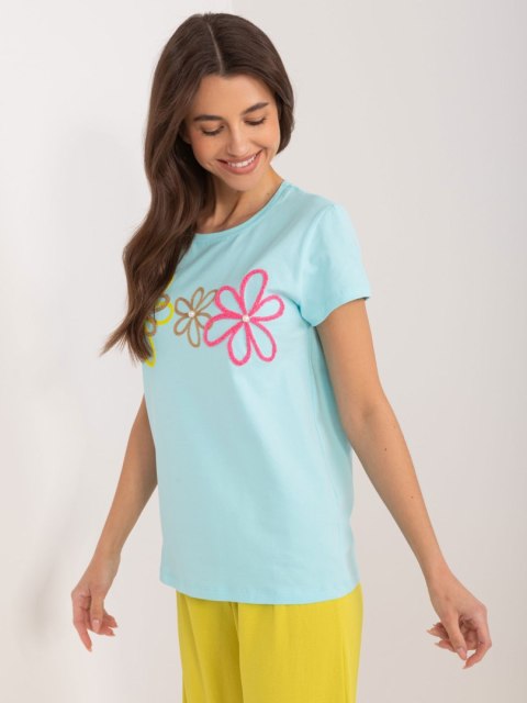 T-shirt RV-TS-9648.98 mietowy S/M