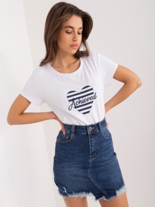 T-shirt RV-TS-9667.19 biało-granatowy L/XL