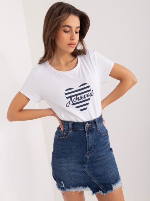T-shirt RV-TS-9667.19 biało-granatowy S/M