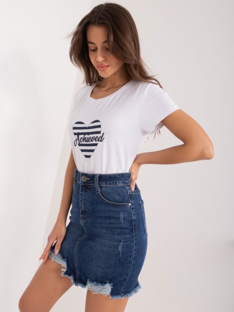 T-shirt RV-TS-9667.19 biało-granatowy S/M