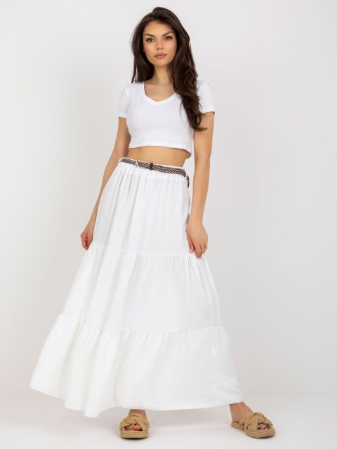 Spódnica maxi z falbaną letnia ecru Italy Moda Spódnica maxi z falbaną letnia ecru Italy Moda