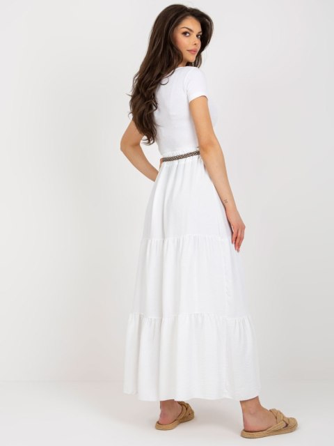 Spódnica maxi z falbaną letnia ecru Italy Moda Spódnica maxi z falbaną letnia ecru Italy Moda